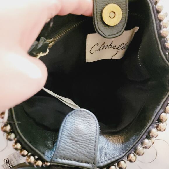 Cleobella Tanner Party black metallic beaded top handled bucket bag - Picture 6 of 7
